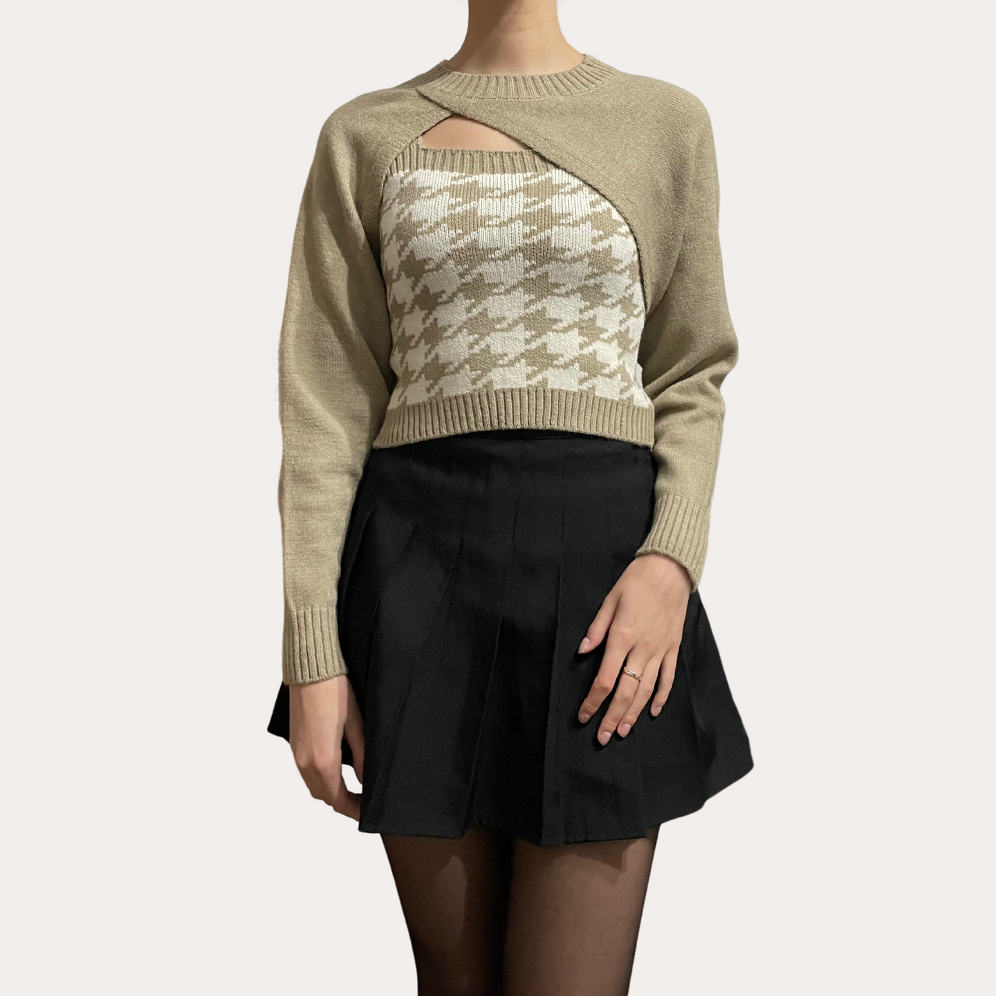 Houndstooth Bolero and Tank Top Set